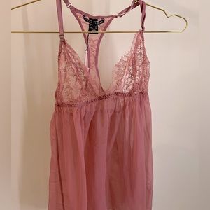 Dark pink VS lace lingerie / pajamas